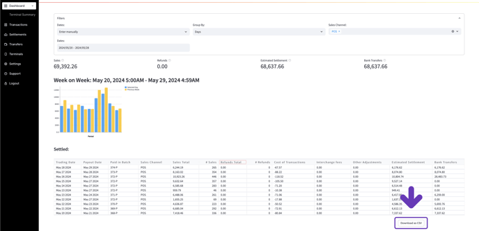 Download as CSV