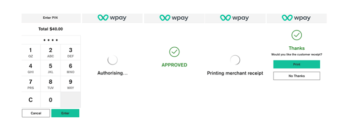 P630 Oolio Pay Cashout transaction 2
