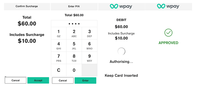 P630 Oolio Pay surcharge transaction 2