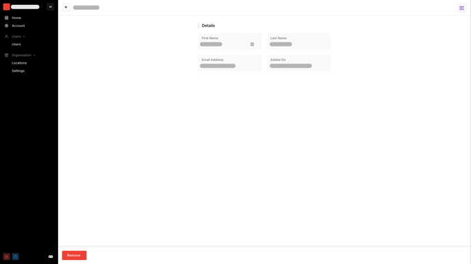 User info