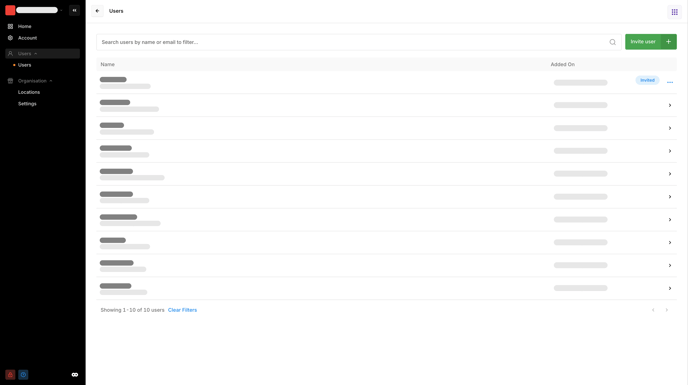 User screen